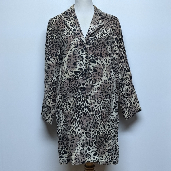 ioS Animal Print Button Down Jacket Size M - Picture 1 of 9